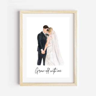 Custom Watercolor Portrait From Photo,Wedding gift for couple,Personalized Engagement Gift,Wed Gifts,Custom Anniversary Gift,Couple portrait