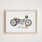 Motorcycle Painting From Photo, Motorcycle Drawing from Photo, Custom Watercolor Portrait,Personalized Gift for Boyfriend, Gift for him