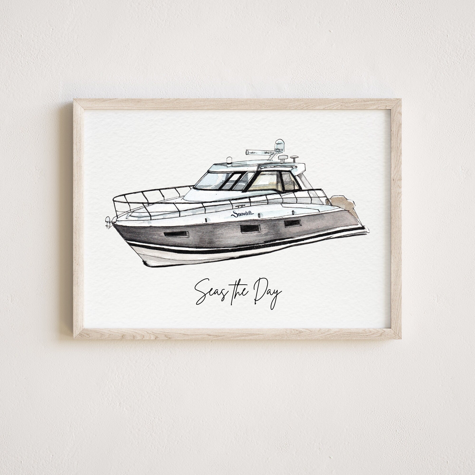 Boat Painting From Photo, Boat Paintings, Boat Drawing from Photo, Custom Watercolor Portrait,Personalized Gift for Boyfriend, Gift for Him