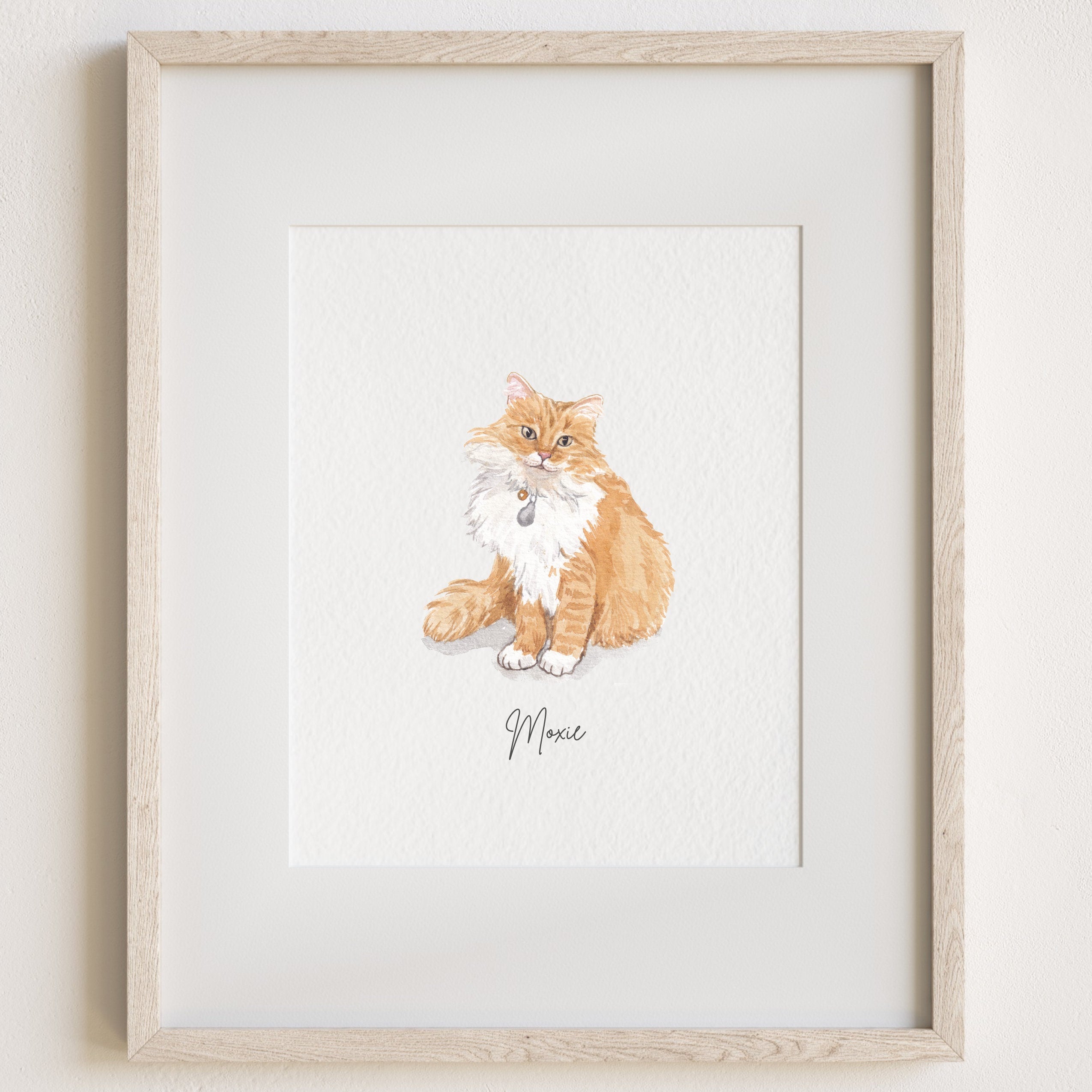 Mini Custom Watercolor Pet Portrait, Cat Portraits from Photos,Cat Portraits From Photos, Pet Painting, Custom Tiny Paintings, Miniature