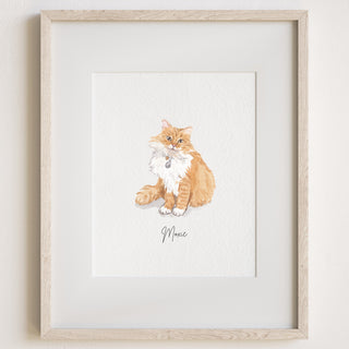 Mini Custom Watercolor Pet Portrait, Cat Portraits from Photos,Cat Portraits From Photos, Pet Painting, Custom Tiny Paintings, Miniature