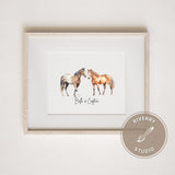 Mini Custom Watercolor Horse Portrait, Horse Portraits from Photos,Horse Portraits From Photos, Horse Painting, Custom Tiny Paintings,