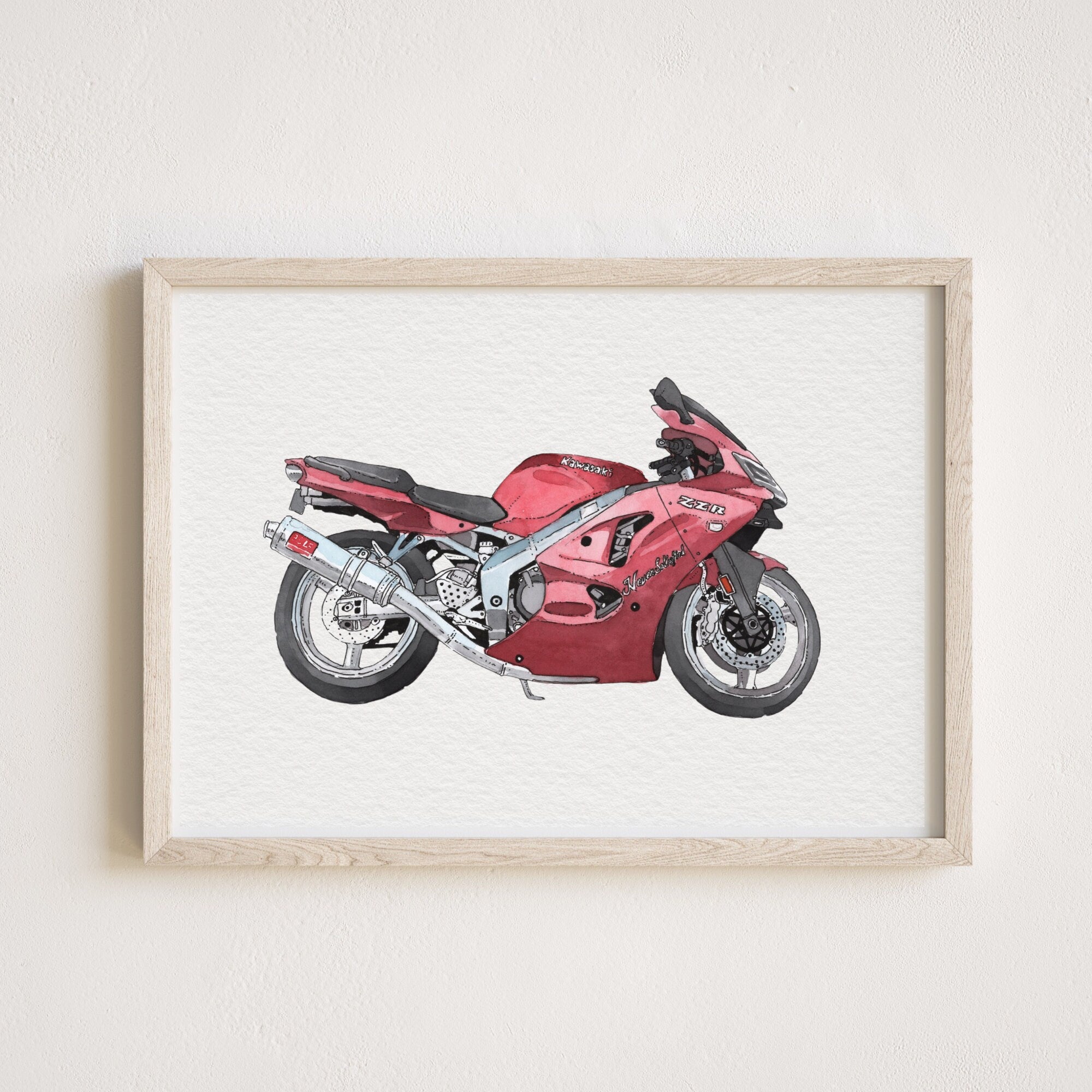 Motorcycle Painting From Photo, Motorcycle Drawing from Photo, Custom Watercolor Portrait,Personalized Gift for Boyfriend, Gift for him