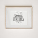 Custom House Sketch Print,House Drawing From Photo,Housewarming gift, Realtor Closing Gift,First Home Gift, House Portrait,Sketch from Photo