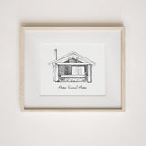 Custom House Sketch Print,House Drawing From Photo,Housewarming gift, Realtor Closing Gift,First Home Gift, House Portrait,Sketch from Photo