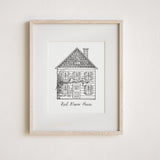 Custom House Sketch Print,House Drawing From Photo,Housewarming gift, Realtor Closing Gift,First Home Gift, House Portrait,Sketch from Photo