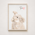Custom Watercolor Bunny Portrait Print , Rabbit Painting From Photo, Watercolor Rabbit Painting Hand Painted from Photo, Pet memorial gift