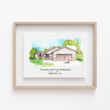 Custom Watercolor House Painting Print,House Painting From Photo,Housewarming gift, Realtor Closing Gift,First Home Gift